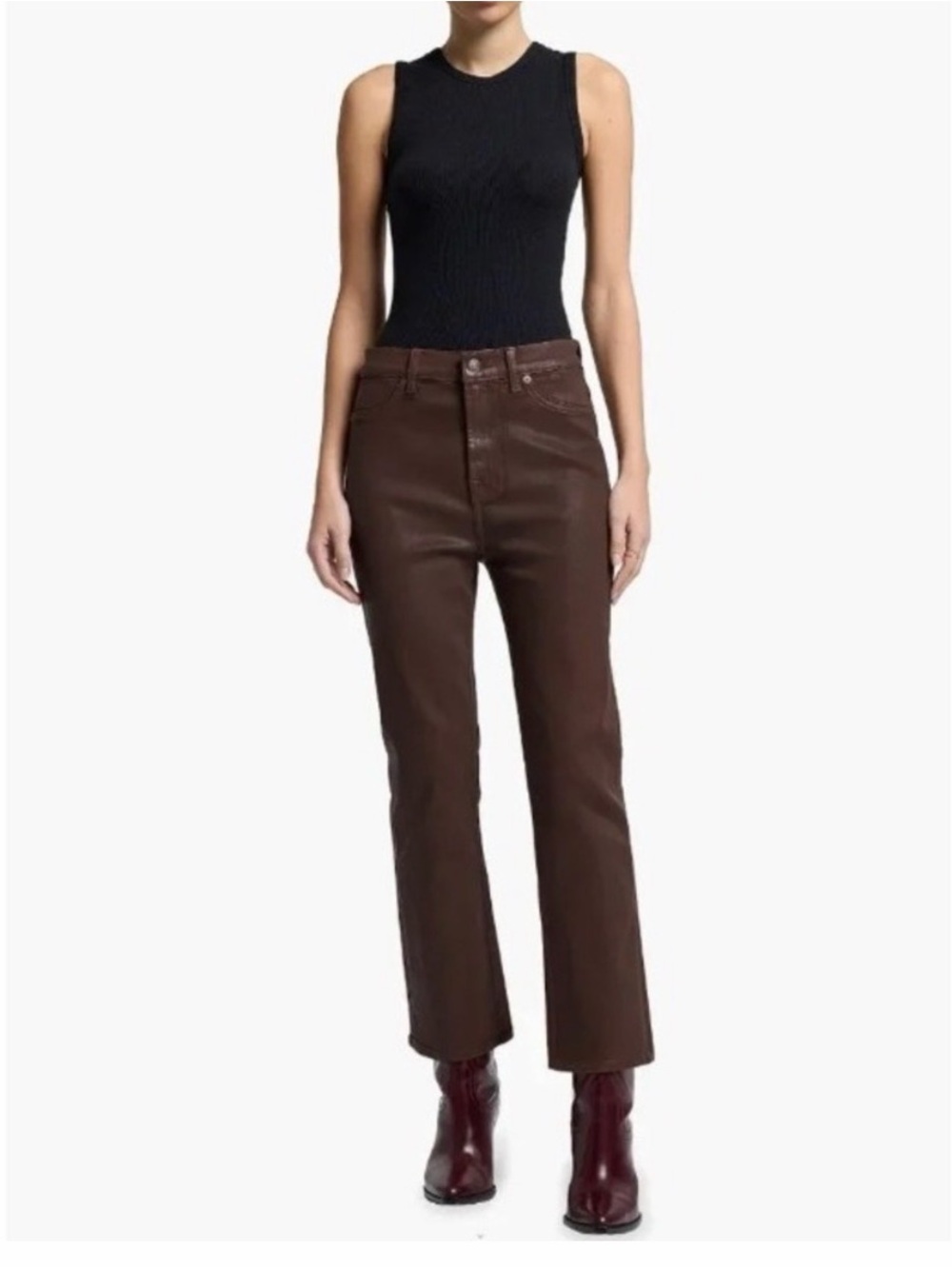 7 For All Mankind HW Slim Kick Coated Jeans MSRP $248